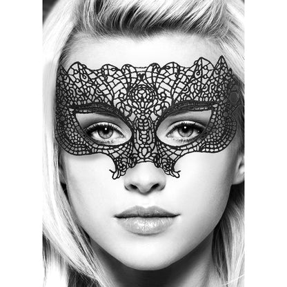 Ouch! Black & White Lace Eye Mask Princess Black