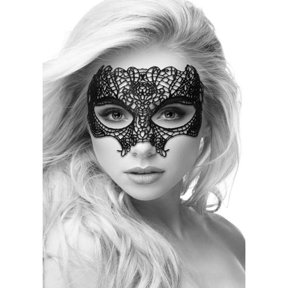 Ouch! Black & White Lace Eye Mask Princess Black