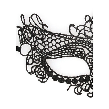 Ouch! Black & White Lace Eye Mask Queen Black