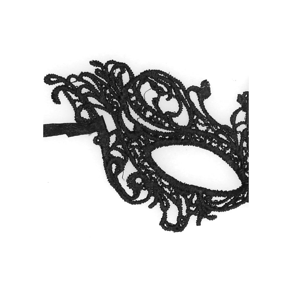 Ouch! Black & White Lace Eye Mask Royal Black