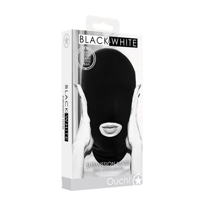 Ouch! Black & White Subversion Mask With Open Mouth And Eye Black