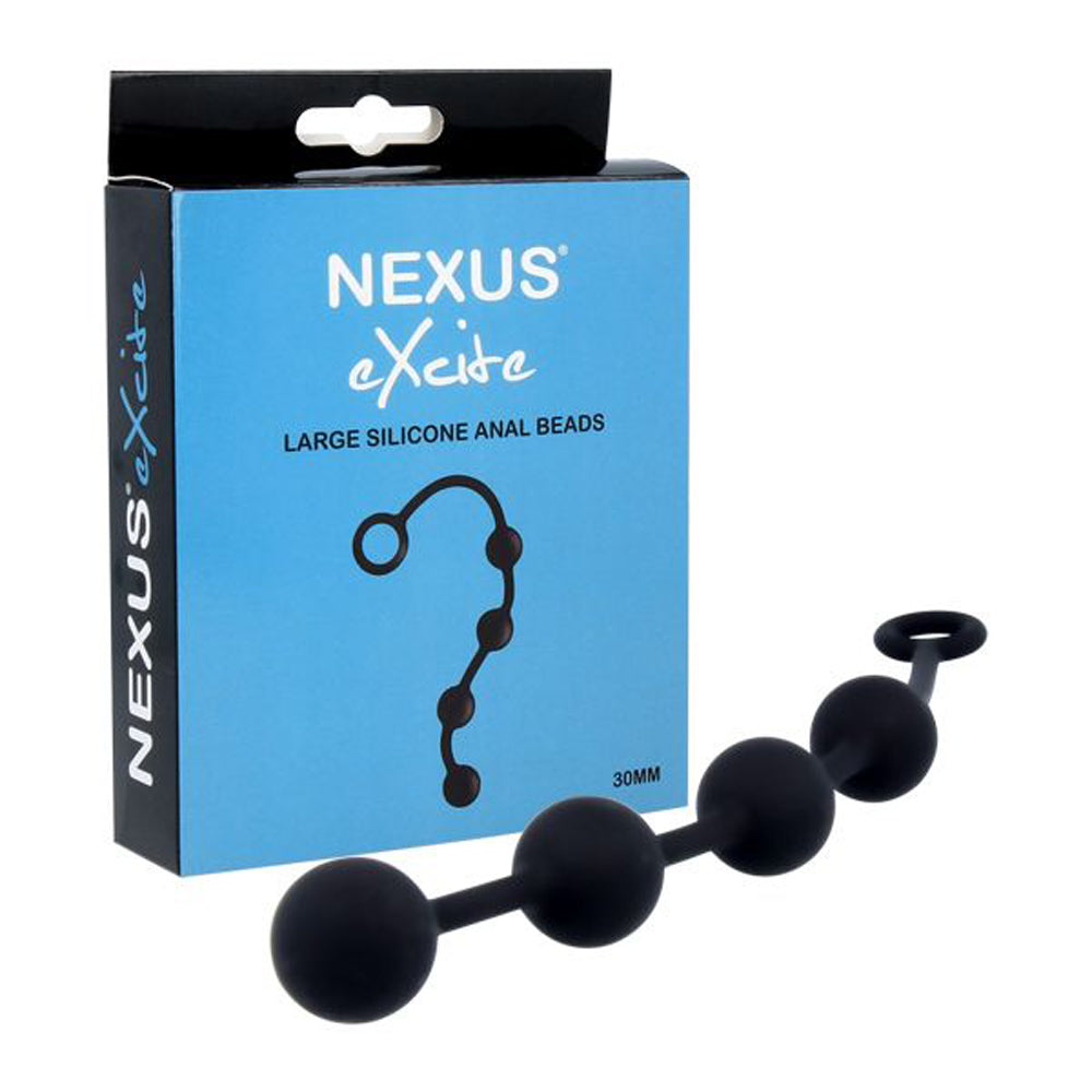 Nexus Excite Anal Beads Silicone Large Black