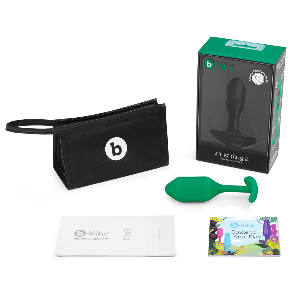 b-Vibe Weighted Snug Plug 2 - 114 g Green
