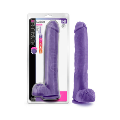 Au Naturel Bold Daddy Dildo 14 In. Purple