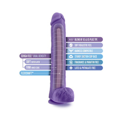 Au Naturel Bold Daddy Dildo 14 In. Purple