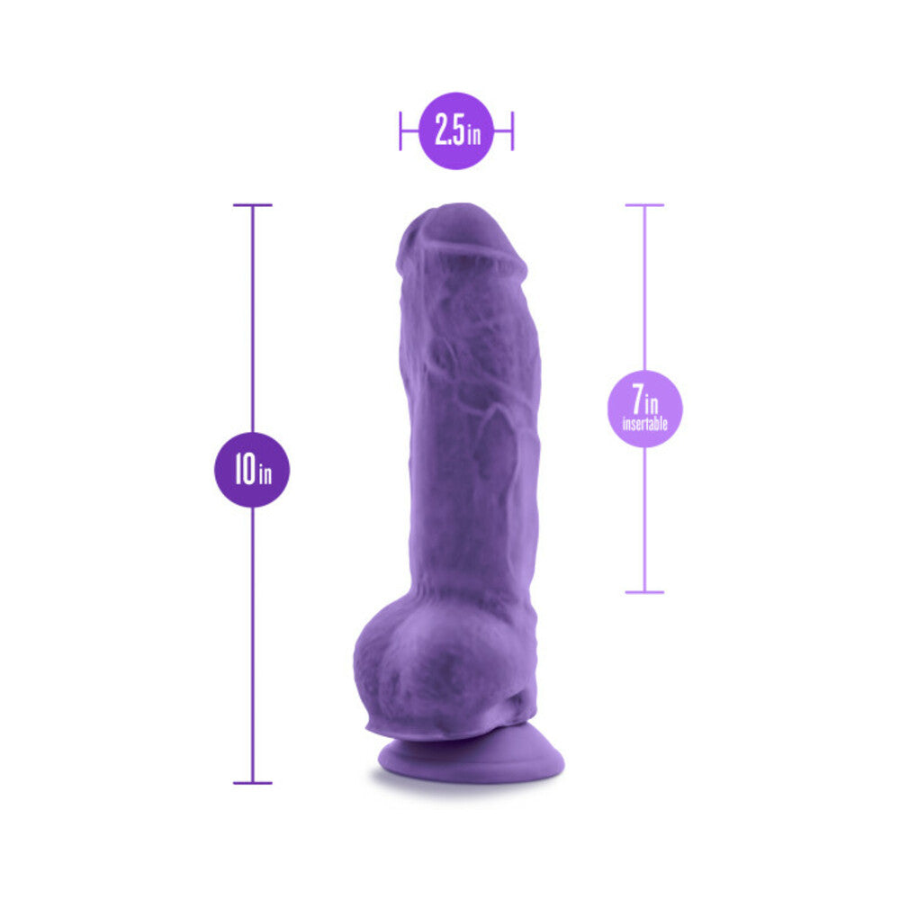 Au Naturel Bold Big Boy Dildo 10 In. Purple