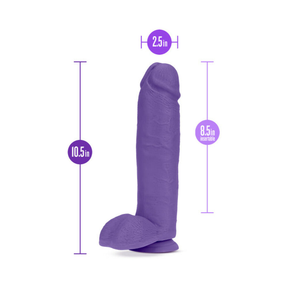 Au Naturel Bold Huge Dildo 10 In. Purple