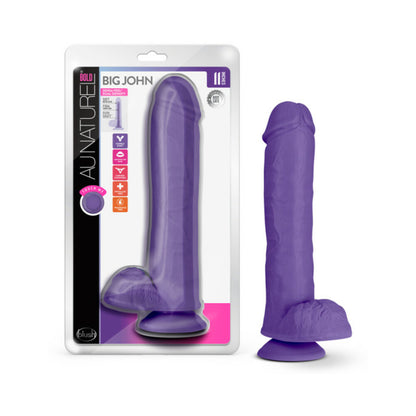 Au Naturel Bold Big John Dildo 11 In. Purple