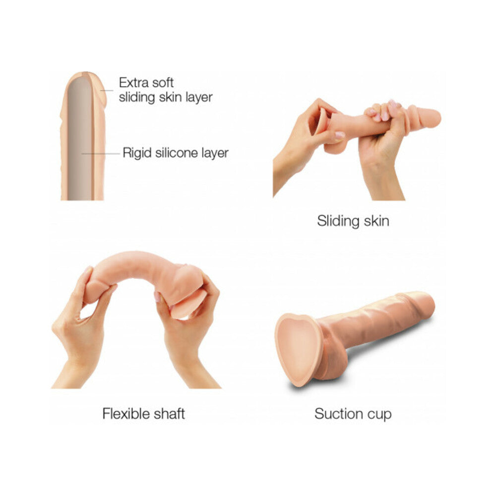 Strap-on-me L Sliding Skin Realistic Dildo Vanilla