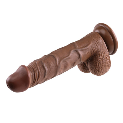 Evolved Realistic Dildo With Balls 8 In. Dark