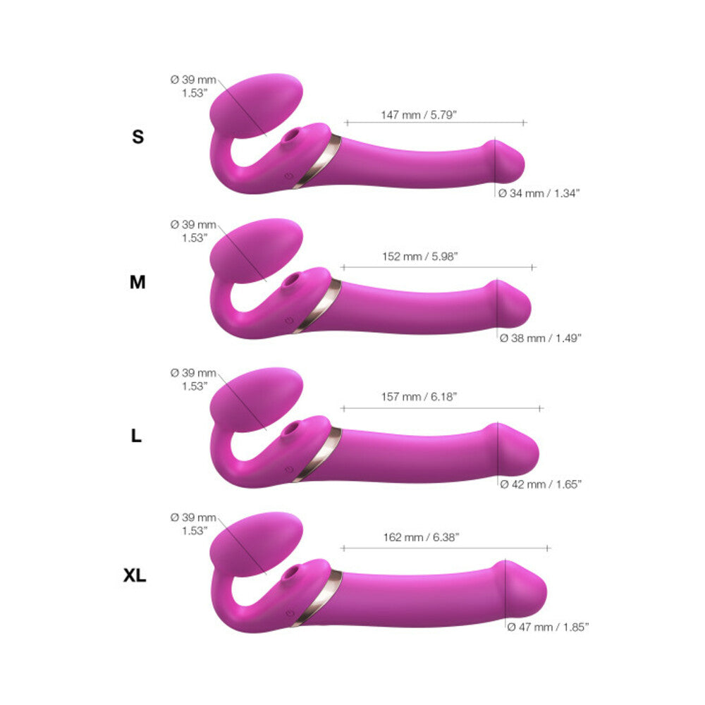 Strap-on-me Multi Orgasm Bendable Strap-on Large Fuchsia