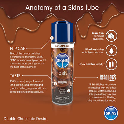 Skins Double Chocolate Water-based Lubricant 4.4 Oz