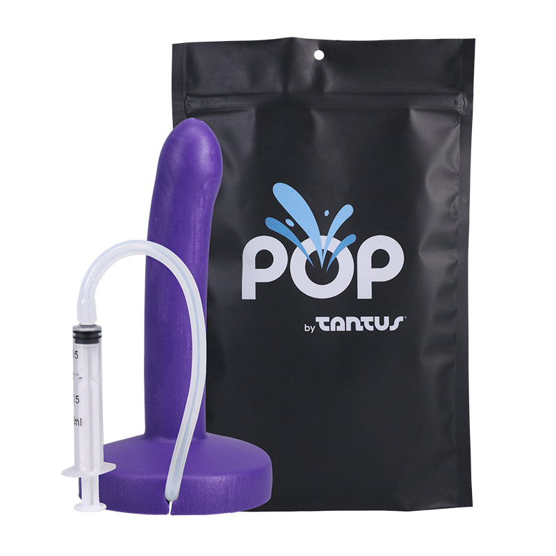 Pop Slim By Tantus Squirting Dildo Indiglow Bag