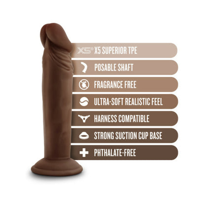 Dr. Skin Plus 6in Posable Dildo Chocolat