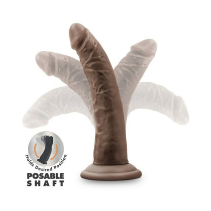 Dr. Skin Plus 7in Posable Dildo Chocolat