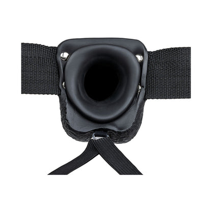 Realrock Vibrating Hollow Strap-on With Balls 9 In. Chocolate
