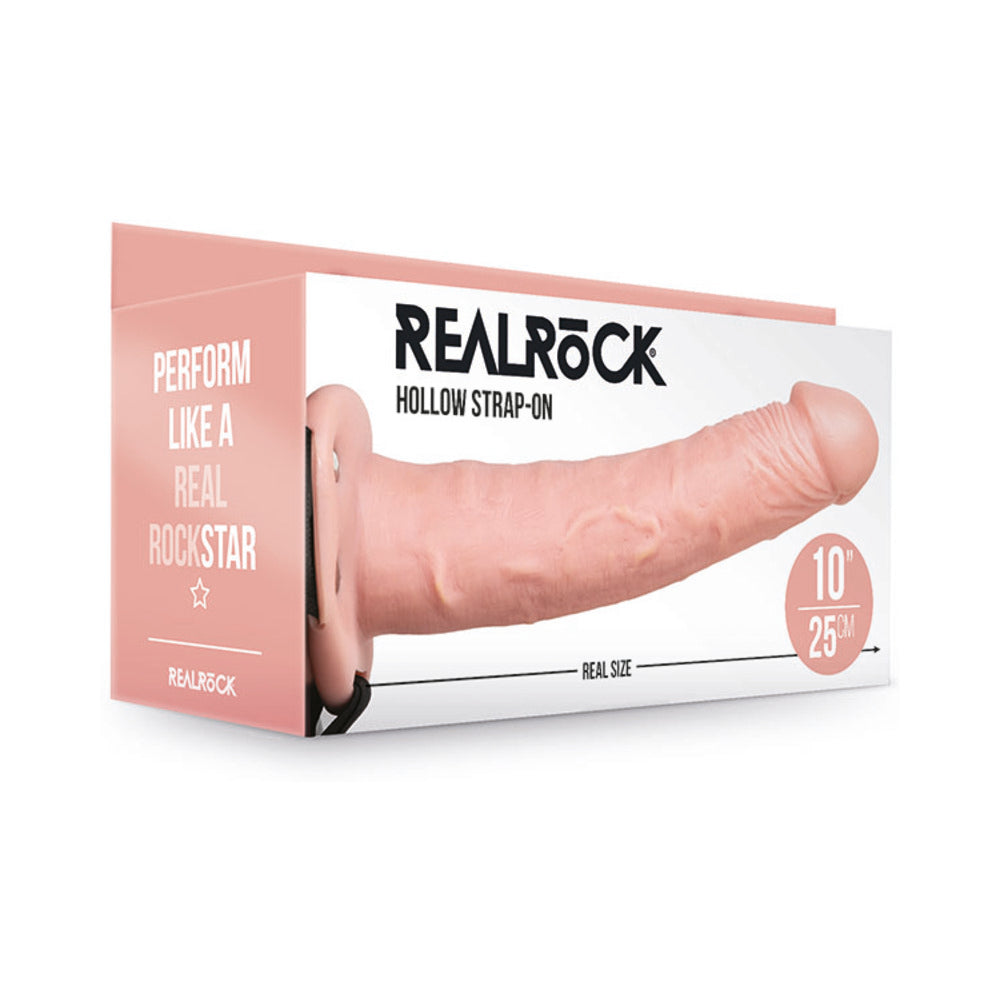 Realrock Hollow Strap-on Without Balls 10 In. Vanilla
