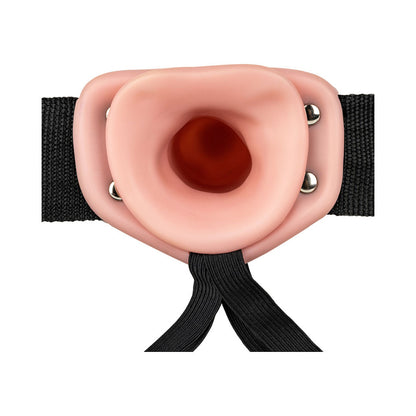 Realrock Vibrating Hollow Strap-on Without Balls 6 In. Vanilla