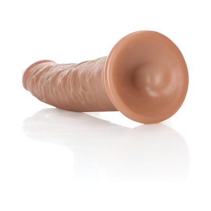 Realrock Slim Realistic Dildo With Suction Cup 6 In. Caramel