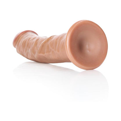Realrock Curved Realistic Dildo With Suction Cup 8 In. Caramel