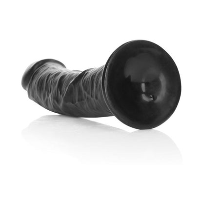 Realrock Curved Realistic Dildo With Suction Cup 8 In. Chocolate