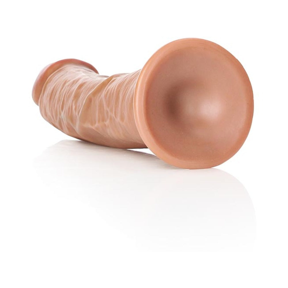 Realrock Curved Realistic Dildo With Suction Cup 10 In. Tan