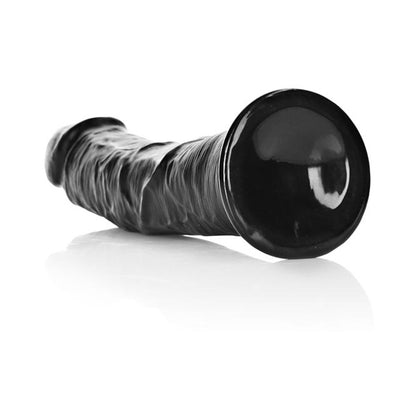 Realrock Curved Realistic Dildo With Suction Cup 10 In. Dark