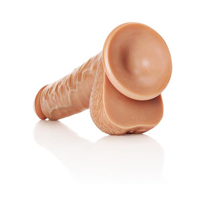 Realrock Straight Realistic Dildo With Balls And Suction Cup 11 In. Tan