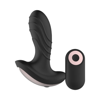 Gender Fluid Buzz Anal Vibe With Remote Silicone Black