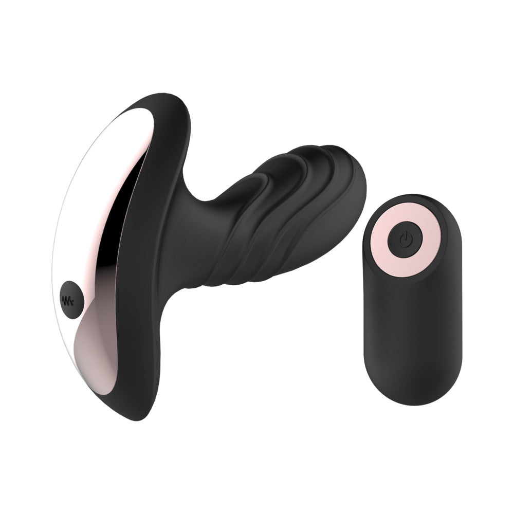 Gender Fluid Buzz Anal Vibe With Remote Silicone Black