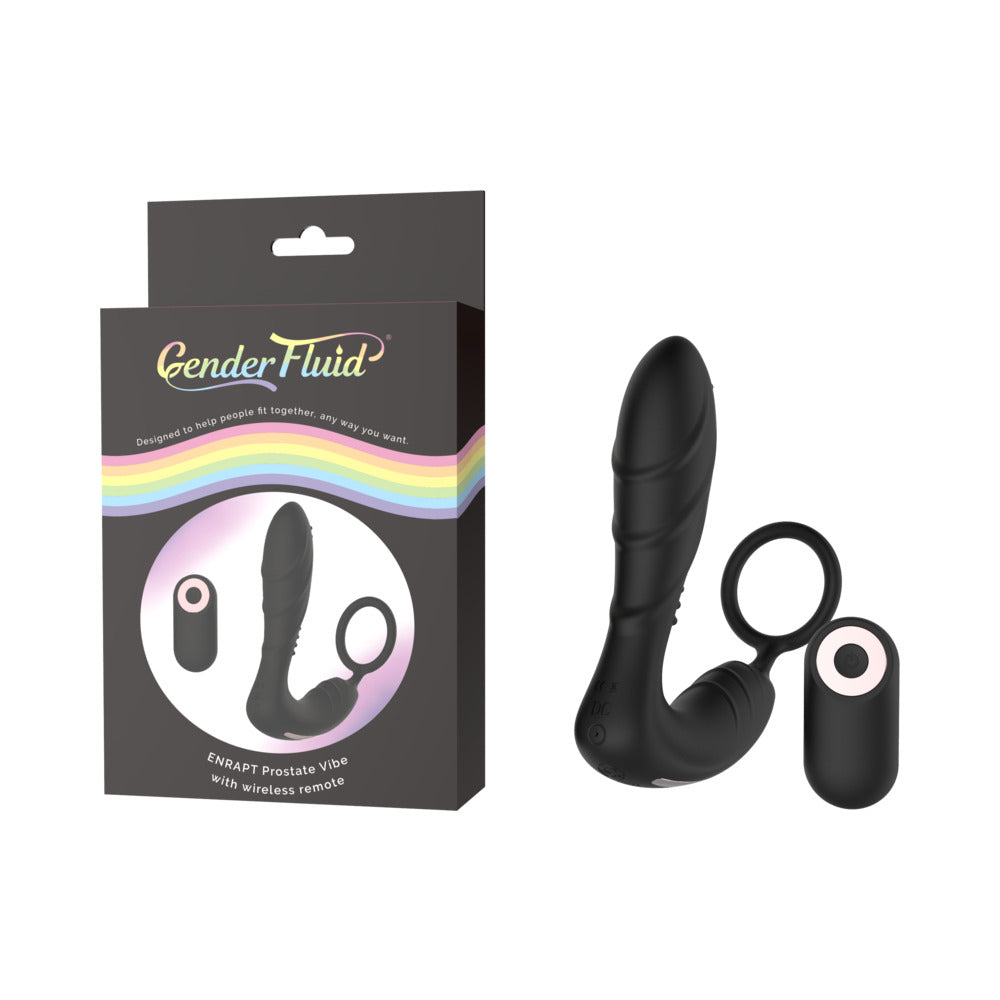 Gender Fluid Frisson Anal Vibe With Remote Silicone Black