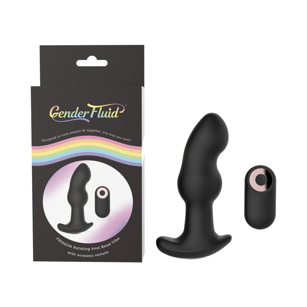 Gender Fluid Frisson Anal Vibe With Remote Silicone Black