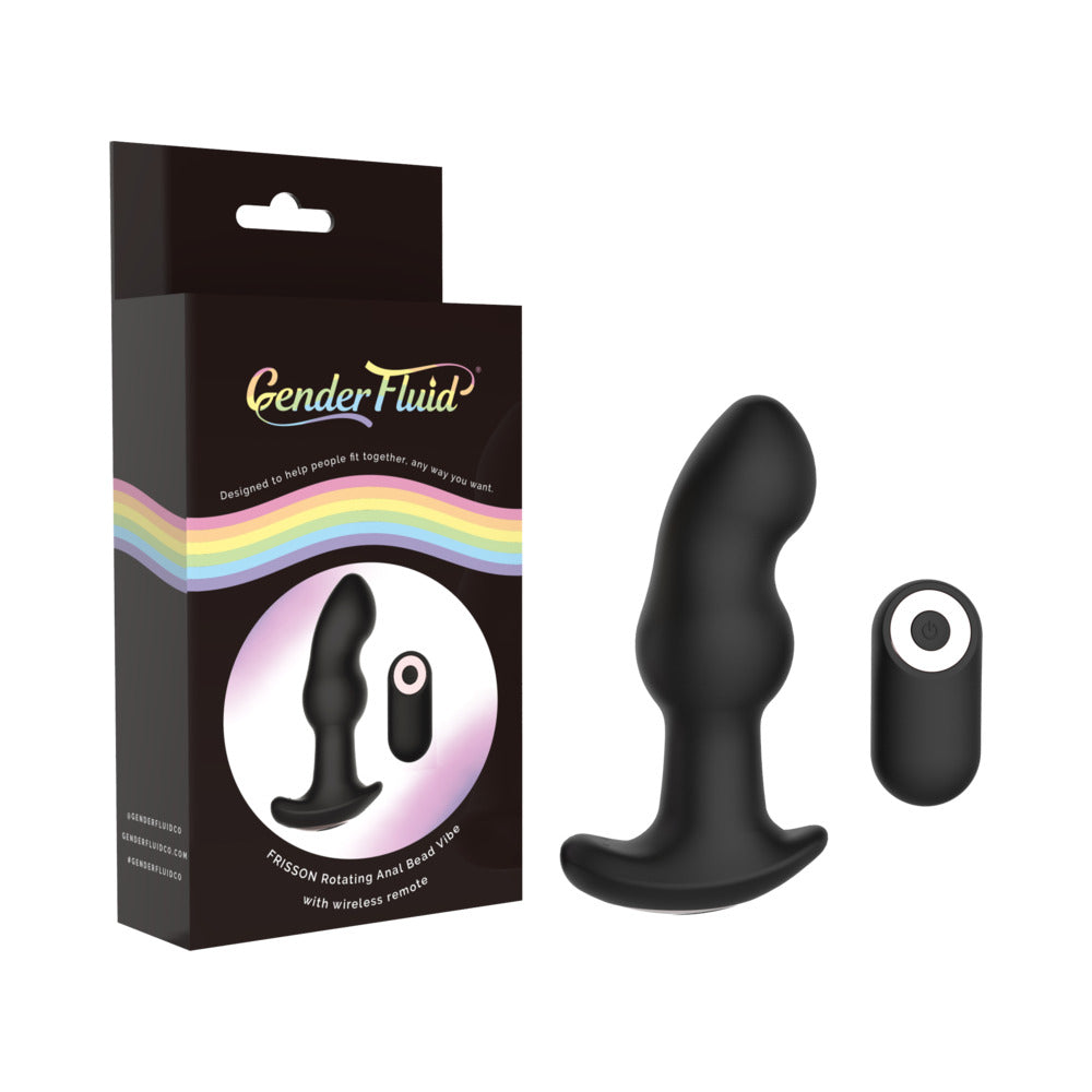 Gender Fluid Frisson Anal Vibe With Remote Silicone Black