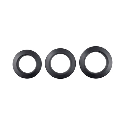 Adam & Eve Adam's 3 pc Penis Ring Set - Black