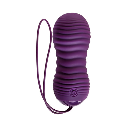 Evolved Eager Egg Vibrating & Thrusting Egg w/Remote - Purple