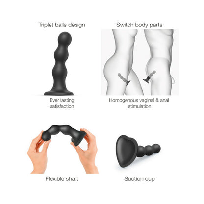 Strap-on-me Dildo Plug Balls L Black