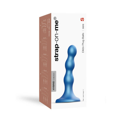 Strap-on-me Dildo Plug Balls S Metallic Blue