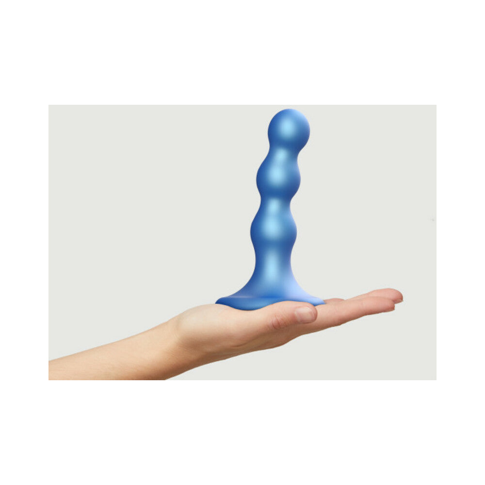 Strap-on-me Dildo Plug Balls S Metallic Blue