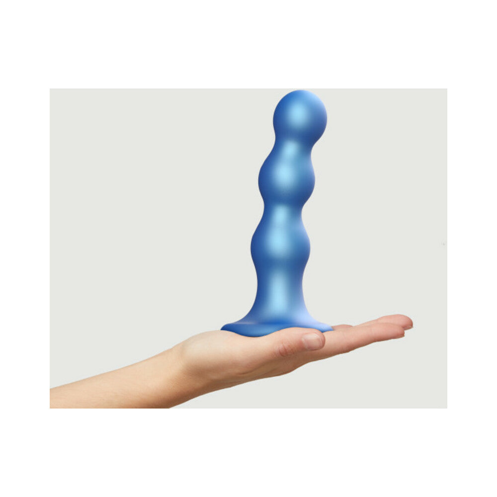 Strap-on-me Dildo Plug Balls L Metallic Blue