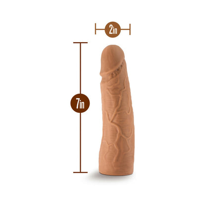 Lock On Dynamite Dildo With Suction Cup Adapter 7 In. Mocha