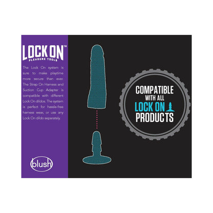 Lock On Dynamite Dildo With Suction Cup Adapter 7 In. Mocha