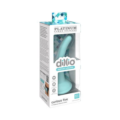 Dillio Platinum Curious Five Silicone Dildo 5 In. Teal