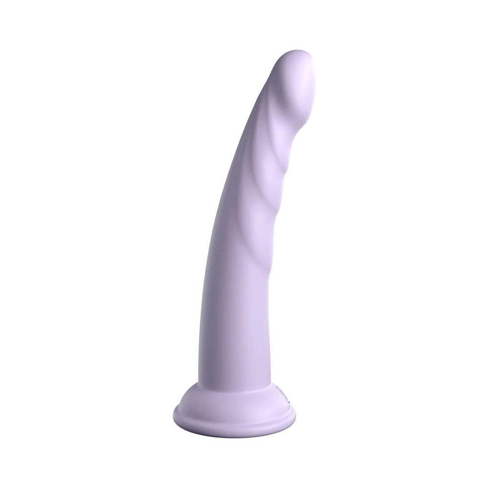 Dillio Platinum Slim Seven Silicone Dildo 7 In. Purple