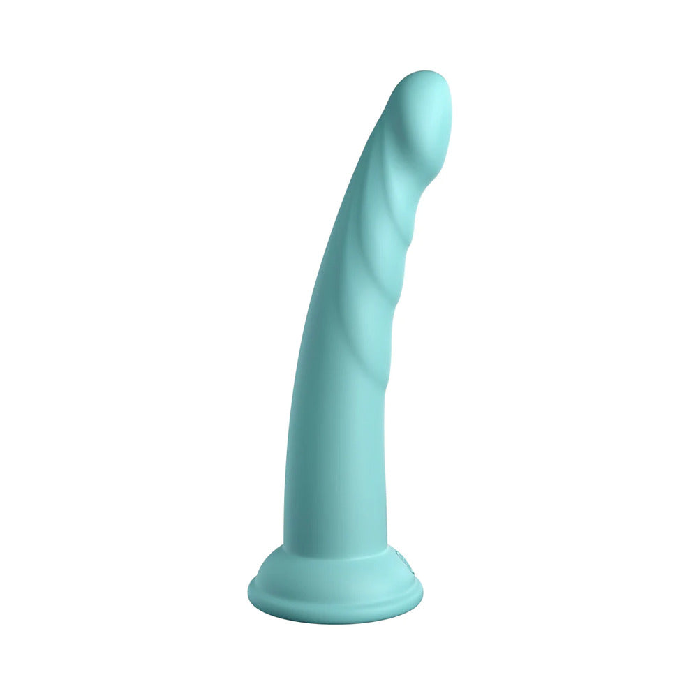 Dillio Platinum Slim Seven Silicone Dildo 7 In. Teal