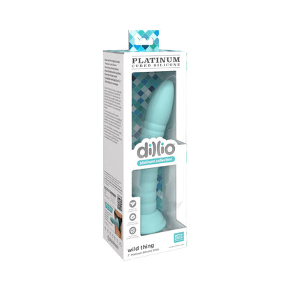 Dillio Platinum Wild Thing Silicone Dildo 7 In. Teal