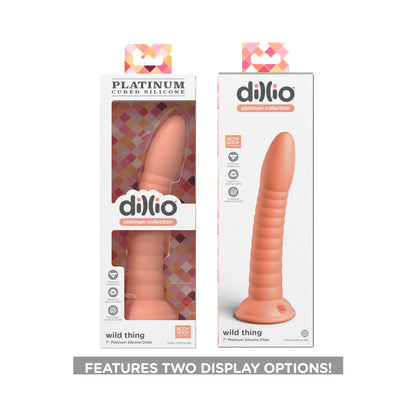 Dillio Platinum Wild Thing Silicone Dildo 7 In. Peach