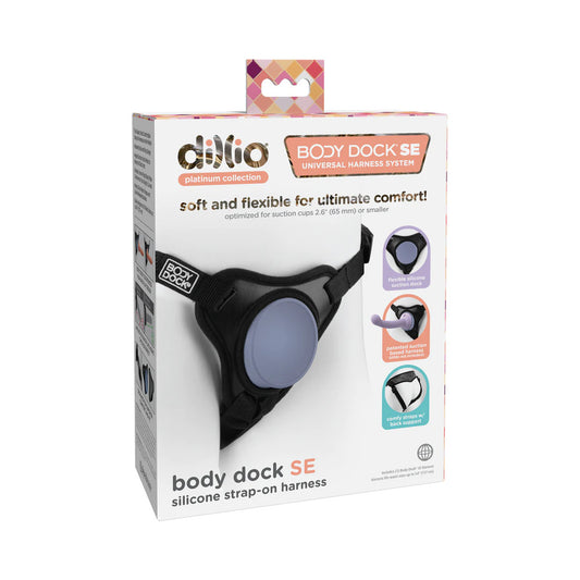 Dillio Platinum Body Dock SE Strap On Harness - Black
