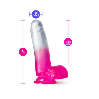 B Yours Sugar Magnolia Dildo 7 In. Fuchsia