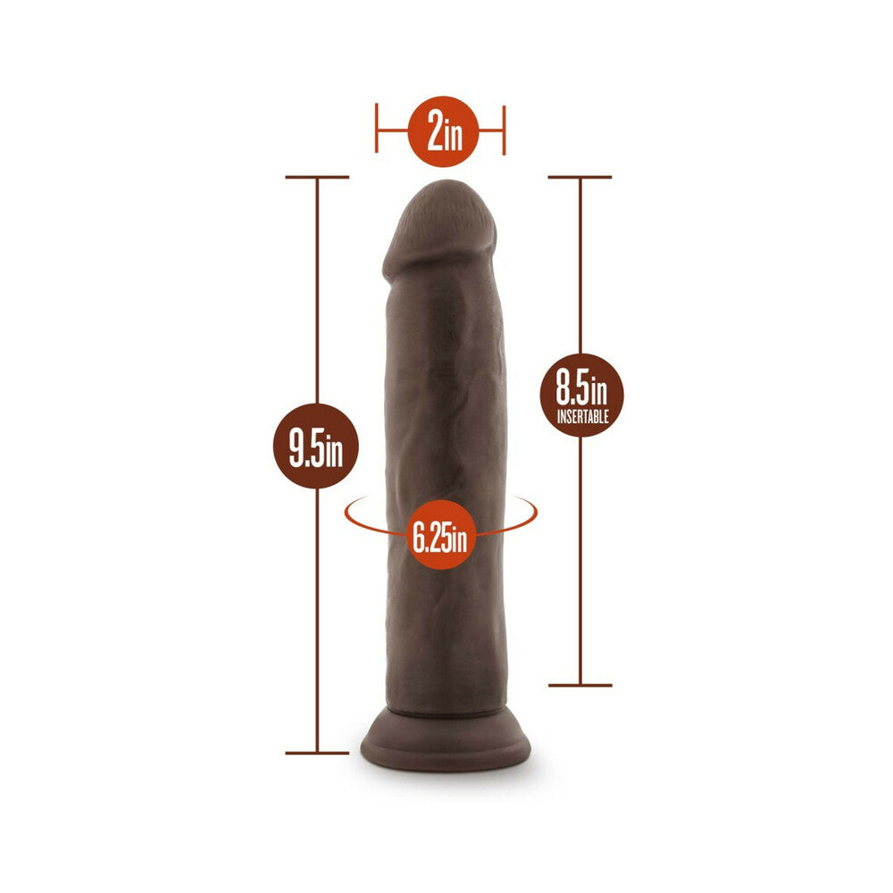 Dr. Skin Plus Posable Thick Dildo 9 In. Chocolate