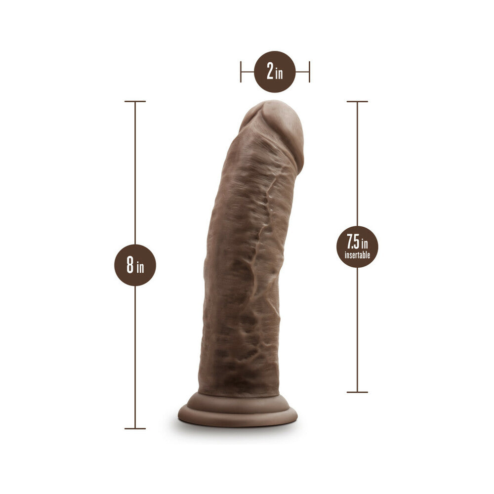 Dr Skin Silicone Dr Shepherd Dildo With Suction Cup 8 In Chocolate